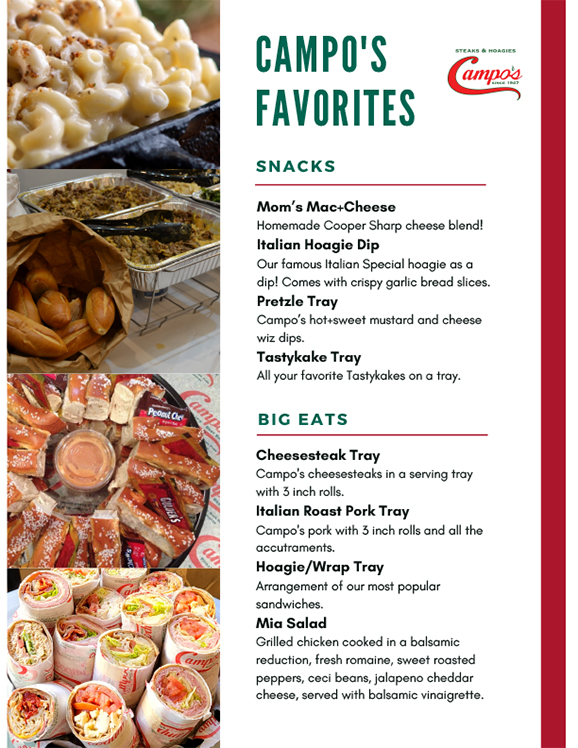 Campos Favorites Menu